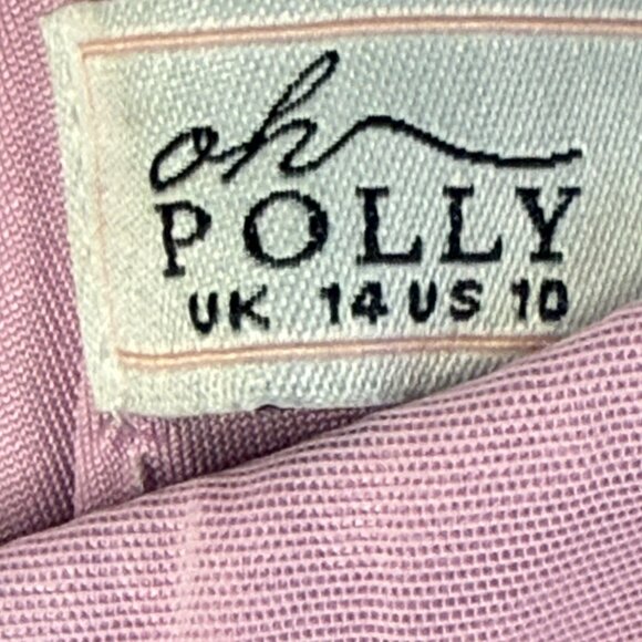 Oh Polly Ruched Sheer Mesh Gathered Mini Dress Womens US 10 UK 14 Pink Lavender - Picture 2 of 8